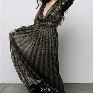 Baltic Born Black & Gold Dress - Size 2X Plus Size